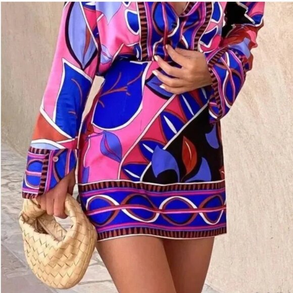 NEW Zara BLOGGER'S FAVE! Pucci Style Printed Mini Skirt, Size XS - Picture 9 of 16